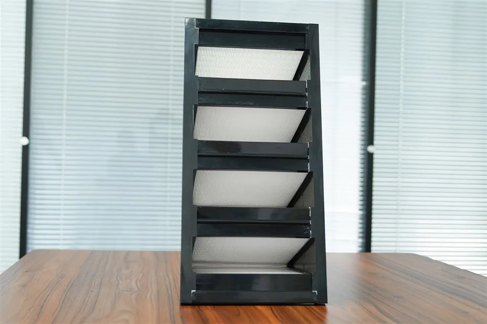 Stort volumen Højeffektiv ABS-ramme W Type V-form luftfilter til rent rum