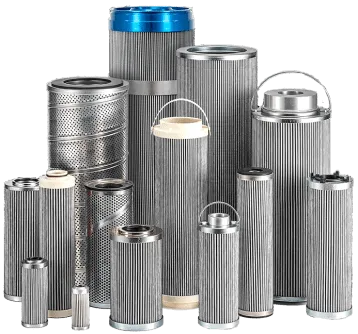 Rustfrit stål foldeoliefilterelement Maskinudstyr Oliefilter Hydraulisk til byggeri